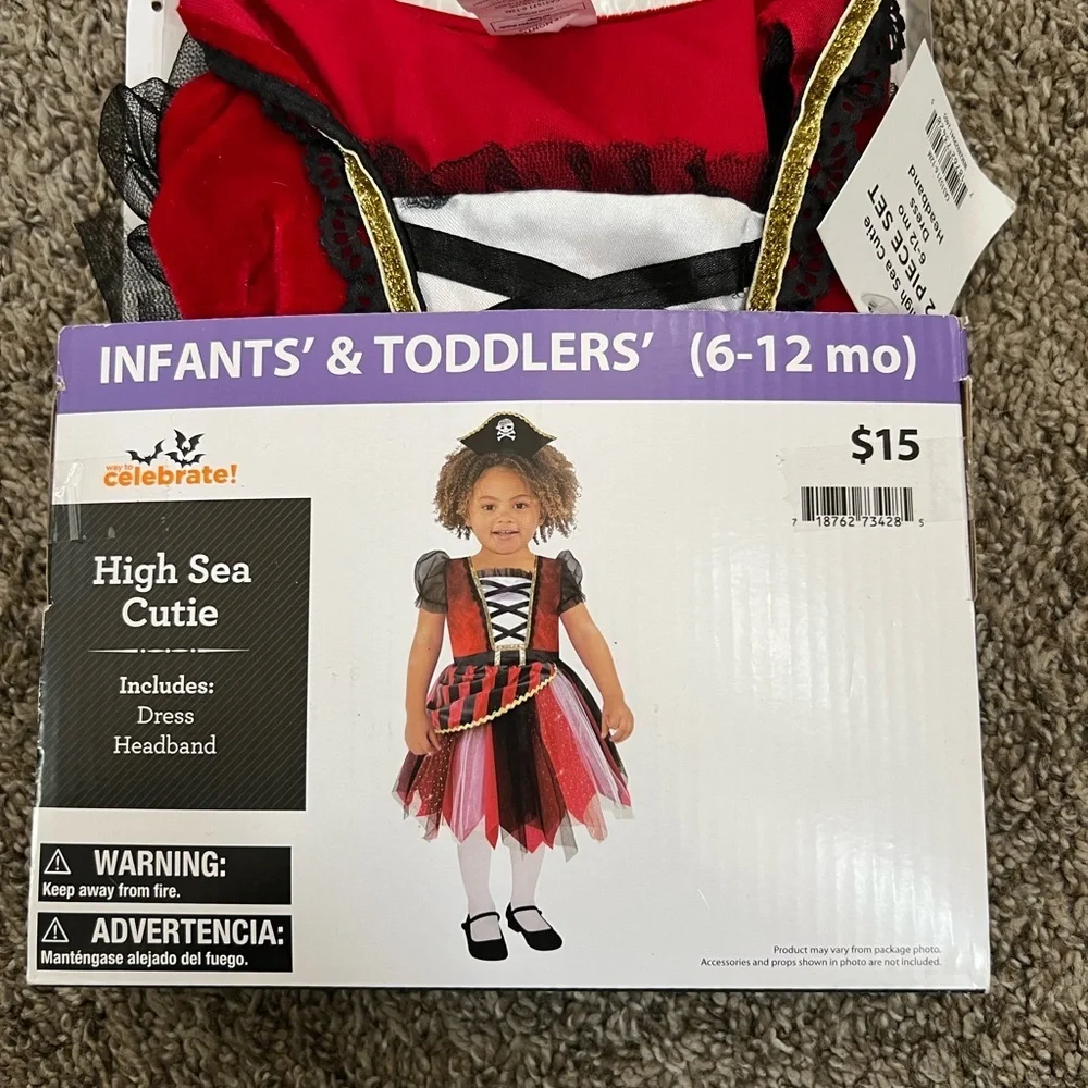 NEW High Sea Cutie Halloween Costume for Toddler Girls, Size 6-12M